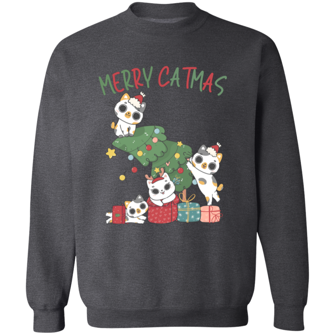 Merry Catmas Pullover Sweatshirt