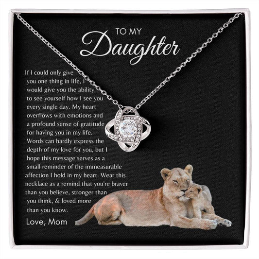 To My Beautiful Daughter | Love Knot Necklace