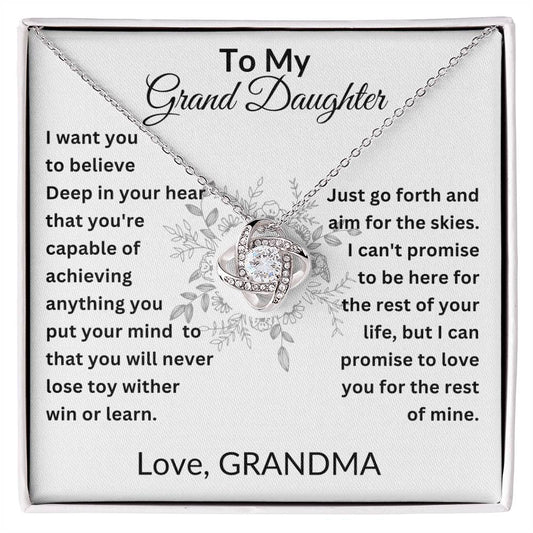 To My Grand Daughter | Love necklace