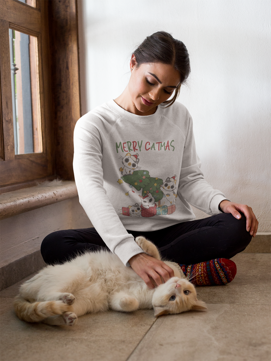 Merry Catmas Pullover Sweatshirt